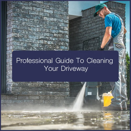 Printed guide to cleaning an exterior paved area