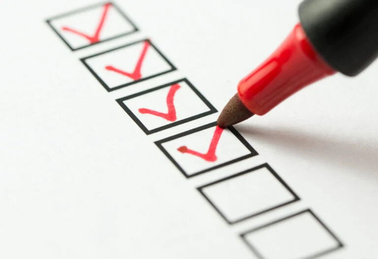 Writing on a spring cleaning checklist