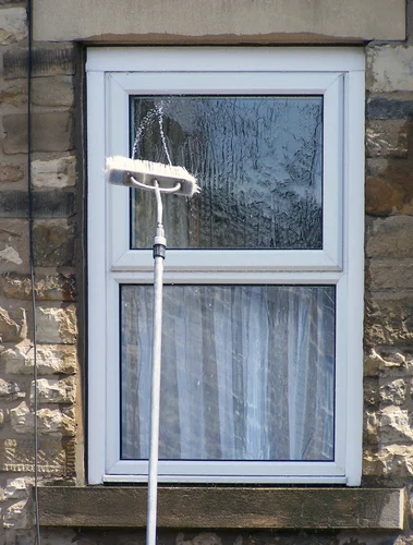 Window and UPVC frame viewed from indoors