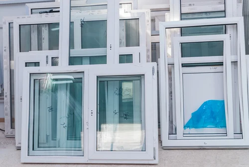 Window and UPVC frame viewed from indoors
