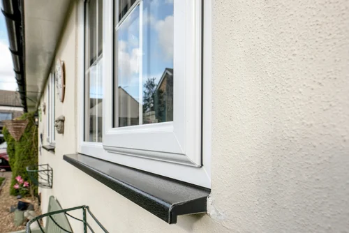 Window and UPVC frame viewed from indoors