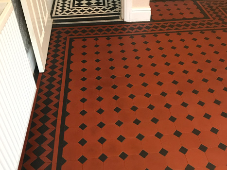 Tile floor after being cleaned