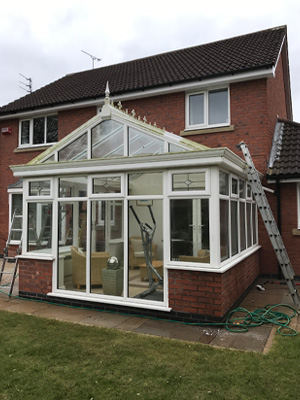 Conservatory before being cleaned