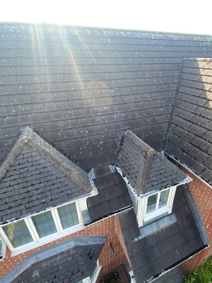 House roof cleaned by Just Clean Property Care