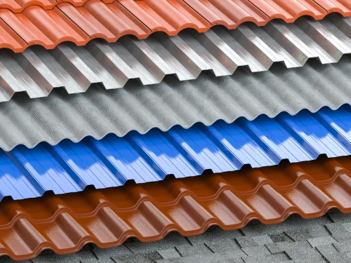 Selection of roof tile profiles and colours