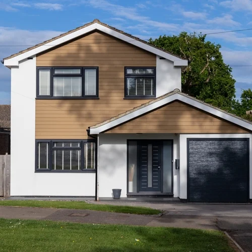 Rendered exterior of a detached house