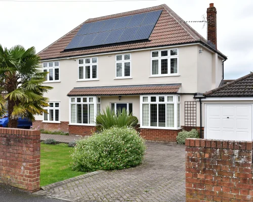 Rendered exterior of a detached house