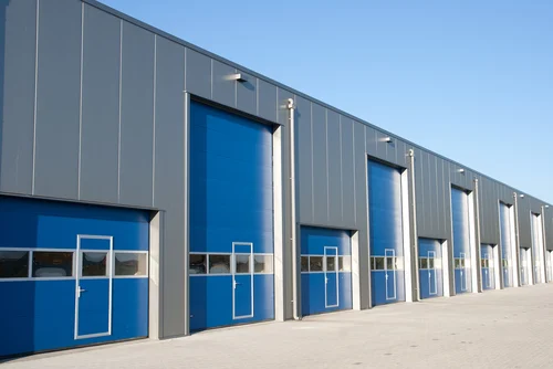 Exterior cladding on a modern commercial building