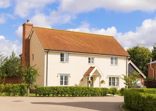 Rendered exterior of a detached house