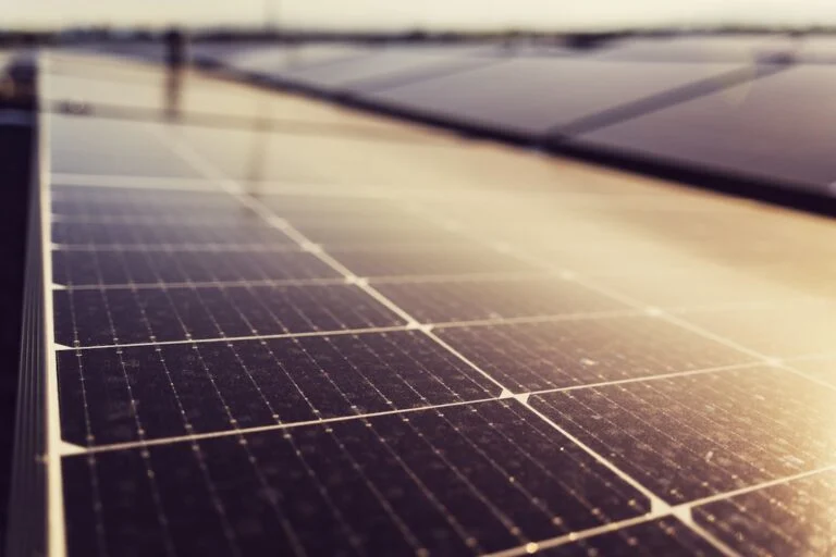 Solar panels on a roof