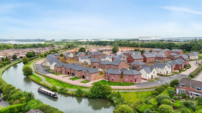 Aerial view of a residential neighbourhood