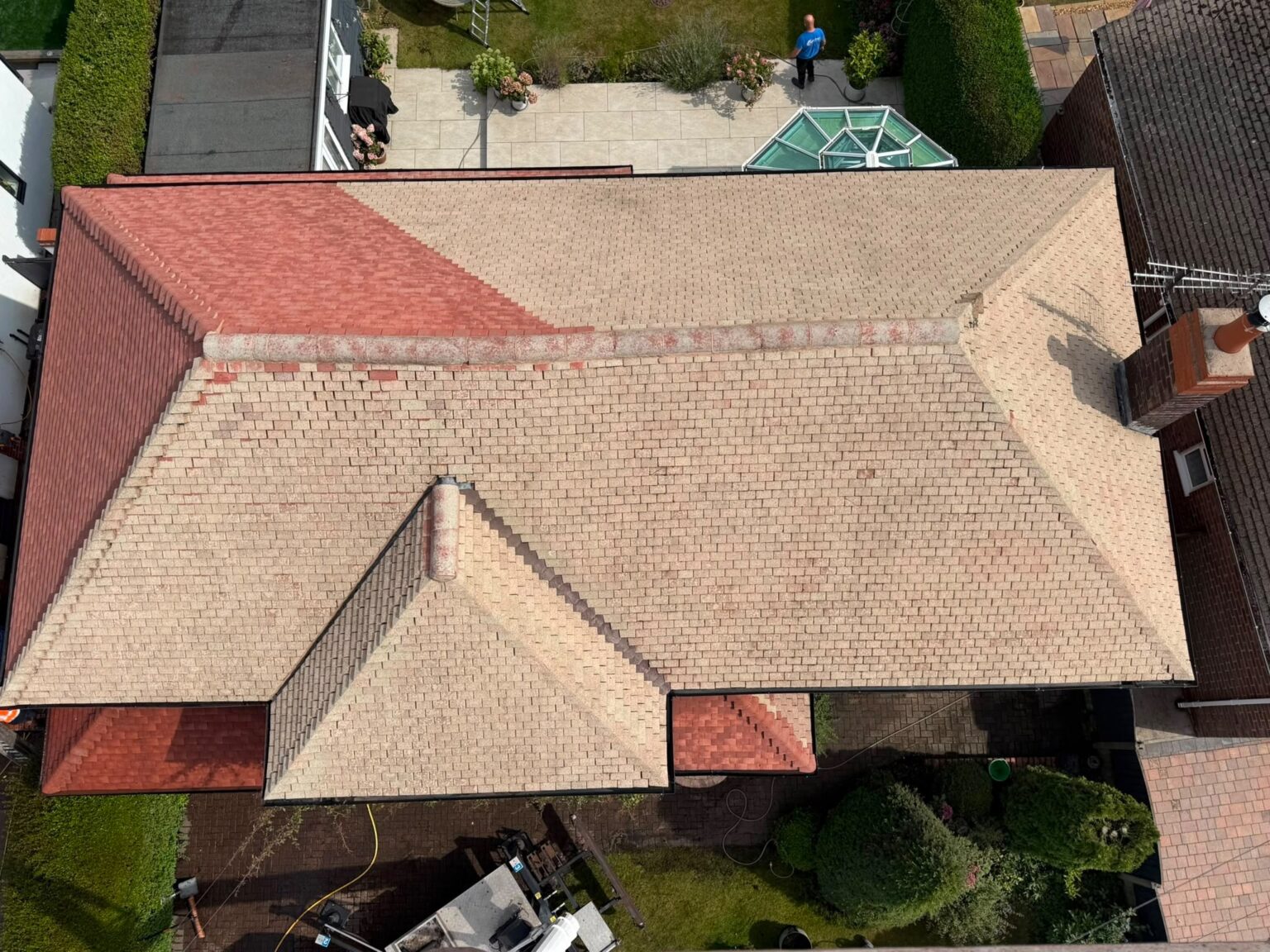 Roof after cleaning on the Appleton project