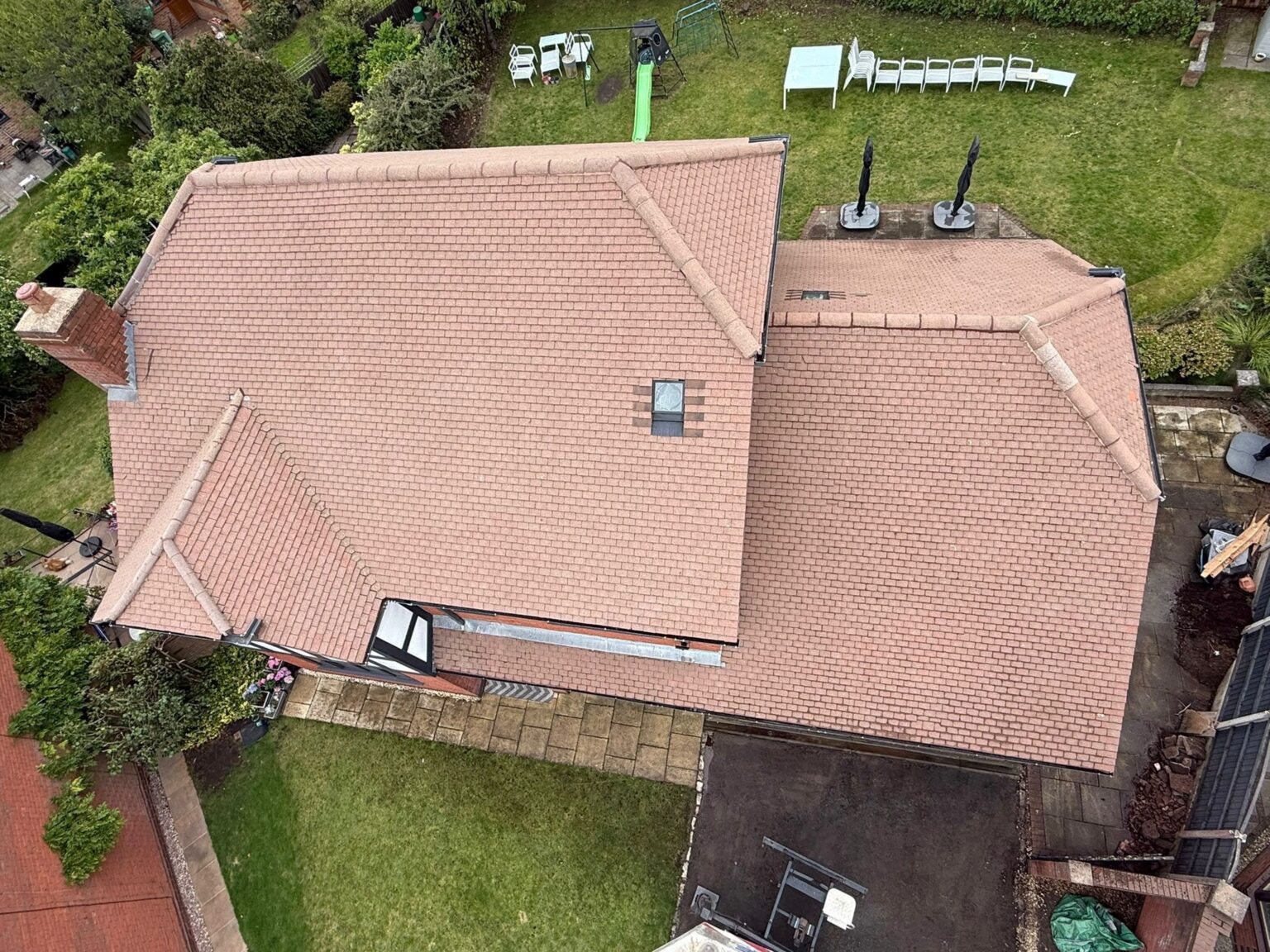 Great Sankey main roof after cleaning