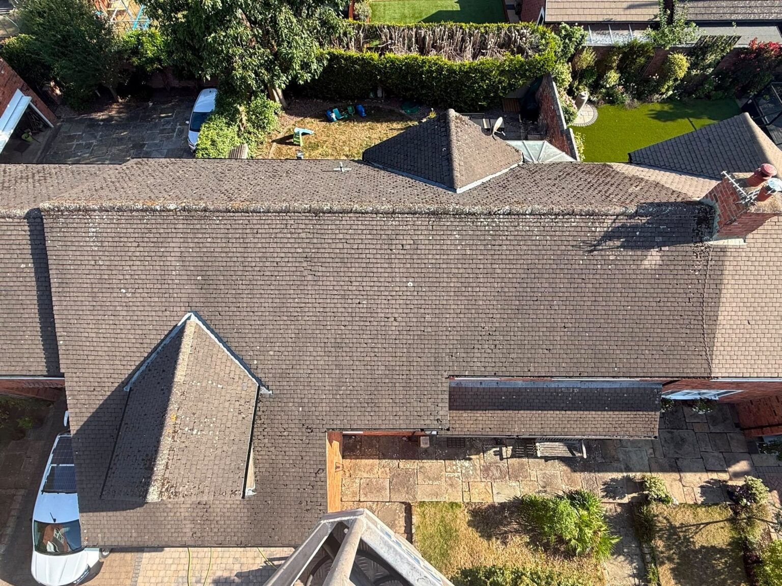 Roof during the Lymm cleaning project