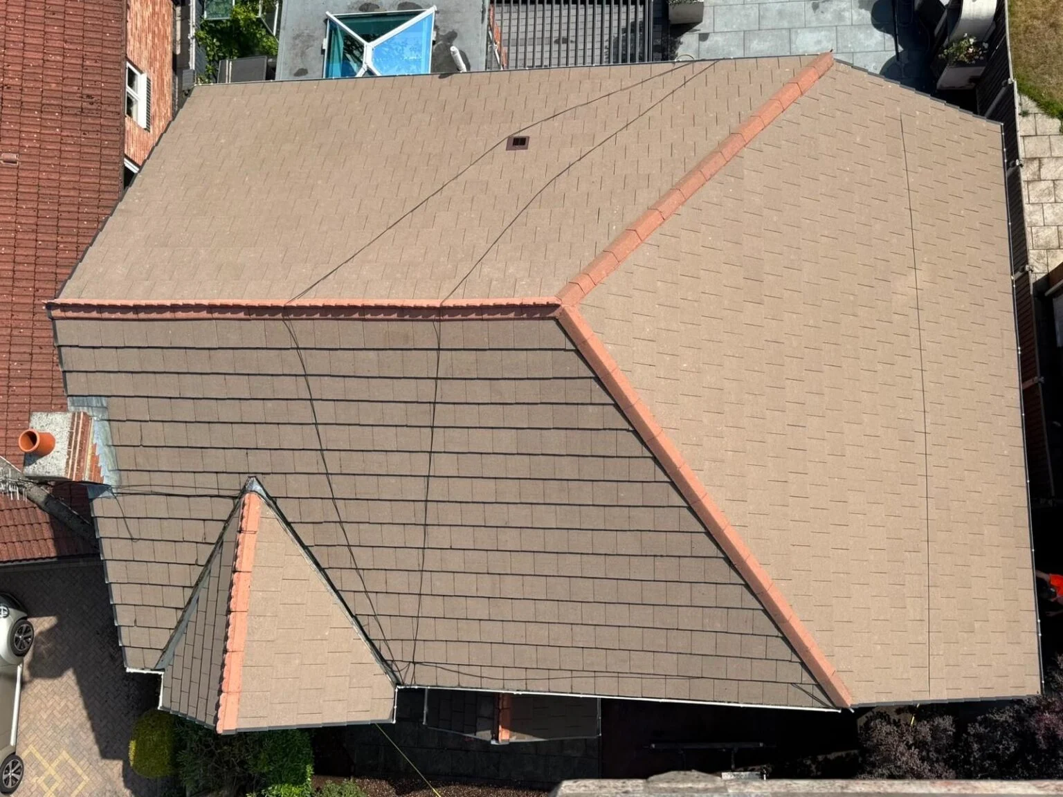 Roof after cleaning on the St Helens project